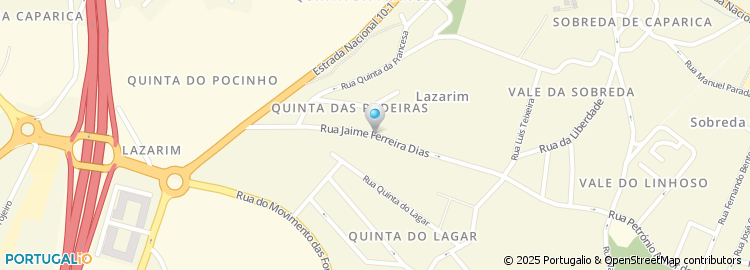 Mapa de Travessa das Estrelas à Cerieira