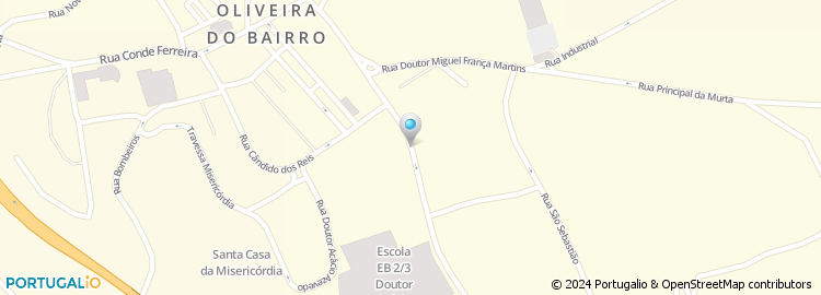 Mapa de Almira Mateus - Optica Medica de Oliveira do Bairro, Unip., Lda