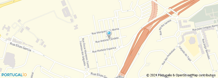 Mapa de Rua Doutor António Cândido