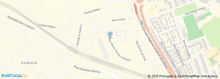 Mapa de Rua Duarte Pacheco Pereira