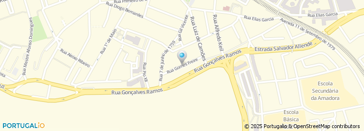 Mapa de Rua Gomes Freire