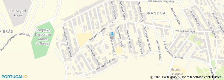 Mapa de Rua Jorge de Sena