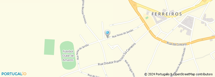 Mapa de Rua Nova de Sertão