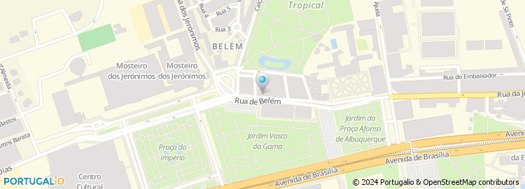 Mapa de Antiga Confeitaria de Belém