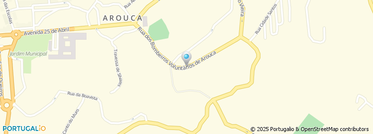 Mapa de Rua dos Bombeiros Voluntários de Arouca