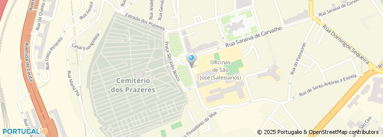 Mapa de Associação Auxiliadora das Oficinas de S. Jose