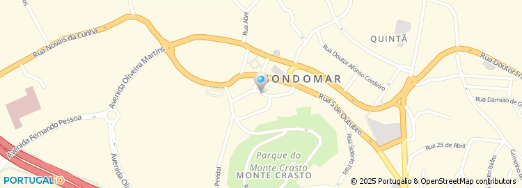 Mapa de Associação Comercial e Industrial de Gondomar