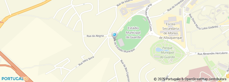 Mapa de Associação de Atletismo da Guarda