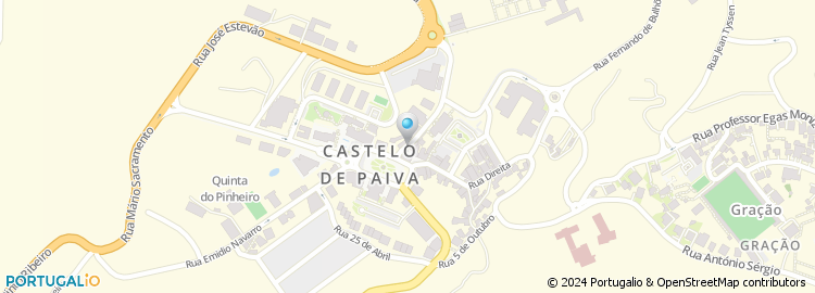 Mapa de Associação de Promoção Social e Profissional de Castelo de Paiva