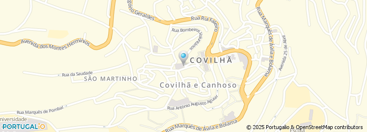 Mapa de Associação de Reformados Pensionistas Idosos do Concelho da Covilha