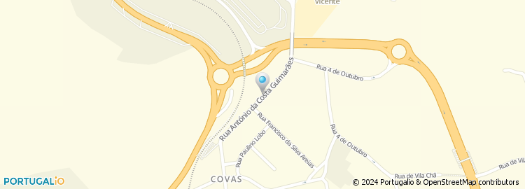 Mapa de Associação de Taxistas Unidos de Guimarães