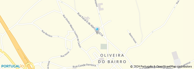 Mapa de Associação Humanitaria dos Bombeiros Voluntarios de Oliveira do Bairro