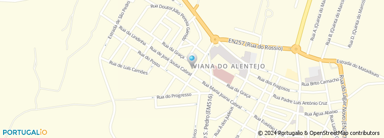 Mapa de Associação Humanitária dos Bombeiros Voluntários de Viana do Alentejo