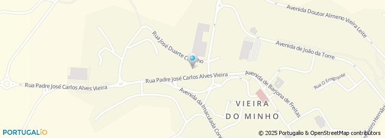 Mapa de Associação Humanitaria dos Bombeiros Voluntarios de Vieira do Minho