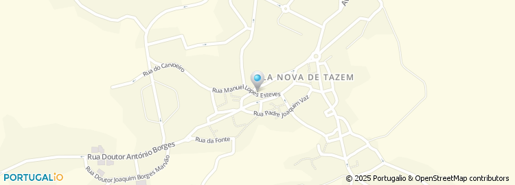 Mapa de Associação Humanitária dos Bombeiros Voluntários de Vila Nova de Tazem