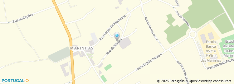 Mapa de Associação Juventude Unida das Marinhas