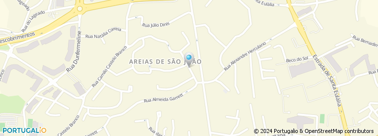 Mapa de Auto Táxis Areias S. João, Lda