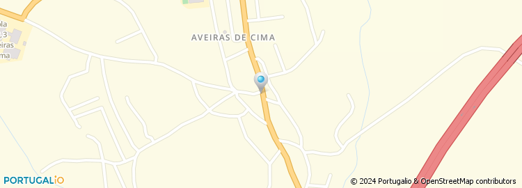 Mapa de Aveiras Táxis, Lda