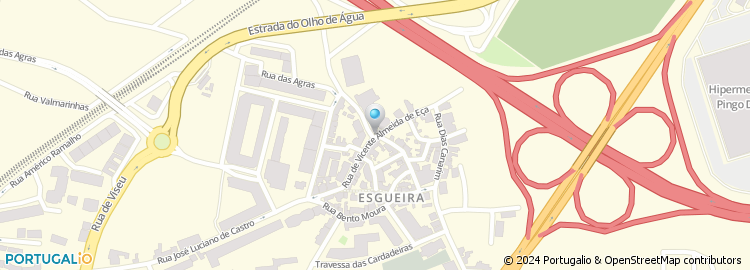 Mapa de Rua de Vicente de Almeida de Eça