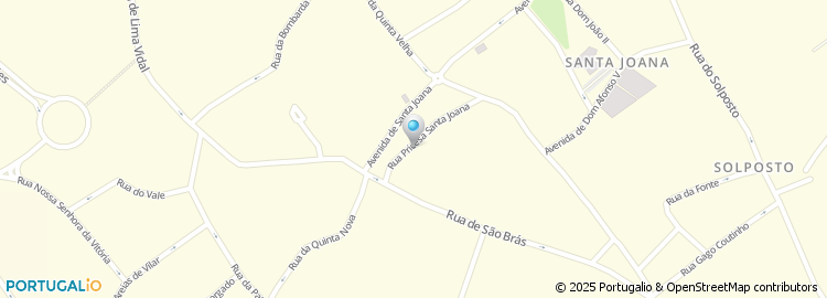 Mapa de Rua Princesa Santa Joana