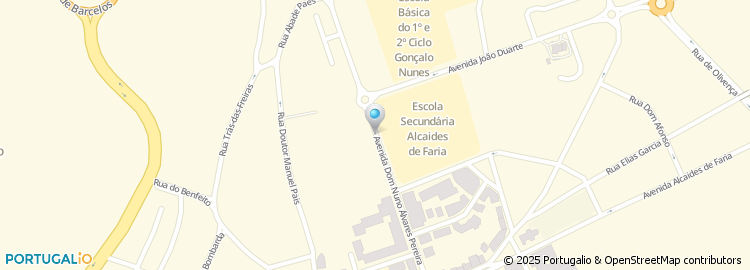 Mapa de Avenida Dom Nuno Álvares Pereira