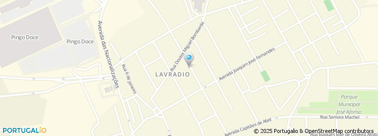 Mapa de Apartado 27, Lavradio