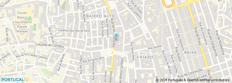 Mapa de BES, Banco Espírito Santo, Camões, Lisboa