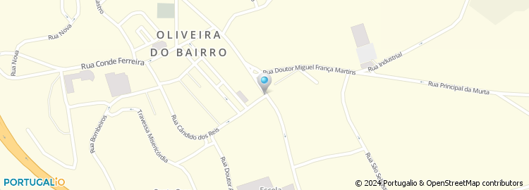 Mapa de Bombeiros Voluntarios de Oliveira do Bairro