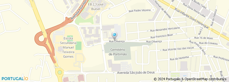 Mapa de Bombeiros Voluntarios de Portimão