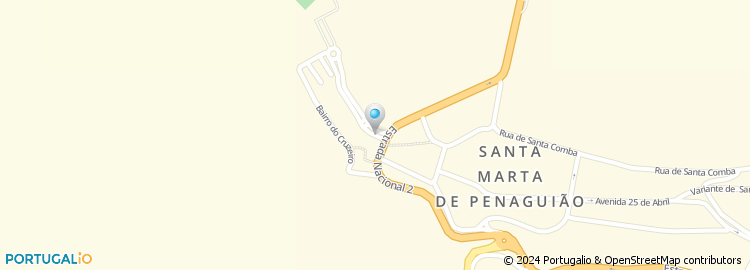 Mapa de Bombeiros Voluntarios de Santa Marta de Penaguião