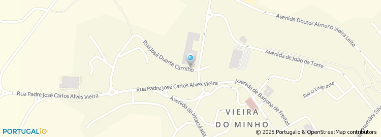 Mapa de Bombeiros Voluntarios de Vieira do Minho