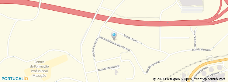 Mapa de Rua Doutor António Brandão Pereira