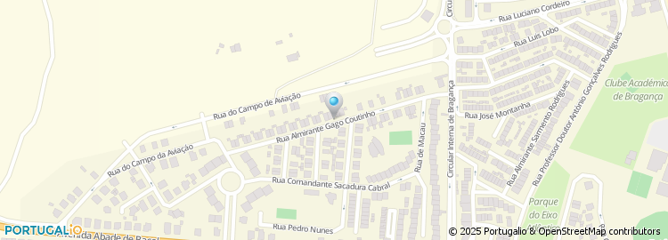 Mapa de Rua Almirante Gago Coutinho