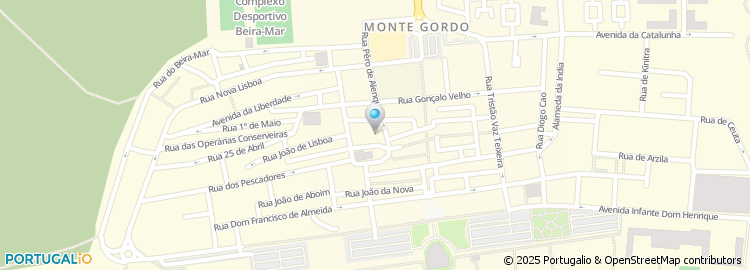 Mapa de Budget, Rent A Car, Monte Gordo