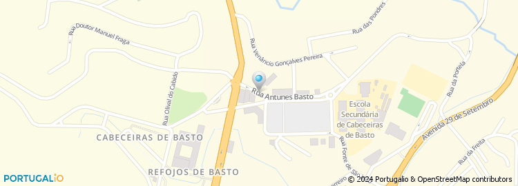 Mapa de Rua Antunes Basto