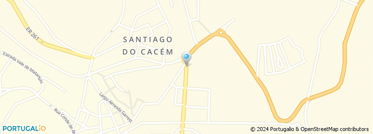 Mapa de Caixa de Credito Agricola Mutuo de Santiago do Cacem, C.R.L