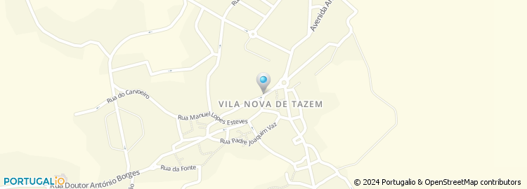 Mapa de Caixa de Credito Agricola Mutuo de Vila Nova de Tazem , C.R.L
