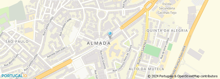 Mapa de Calçado Guimarães, Almada