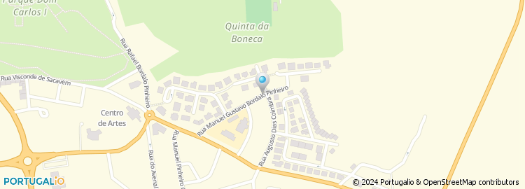 Mapa de Rua Manuel Gustavo Bordalo Pinheiro