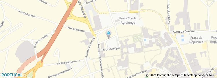 Mapa de Câmara Municipal de Braga