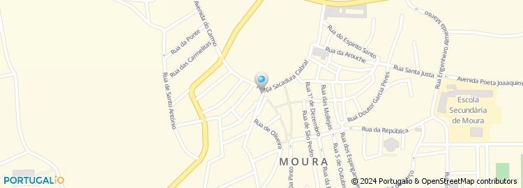 Mapa de Câmara Municipal de Moura