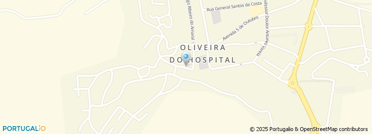 Mapa de Câmara Municipal de Oliveira do Hospital