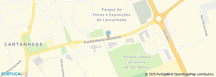 Mapa de Rua dos Bombeiros Voluntários