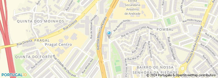 Mapa de Casa do Benfica em Almada