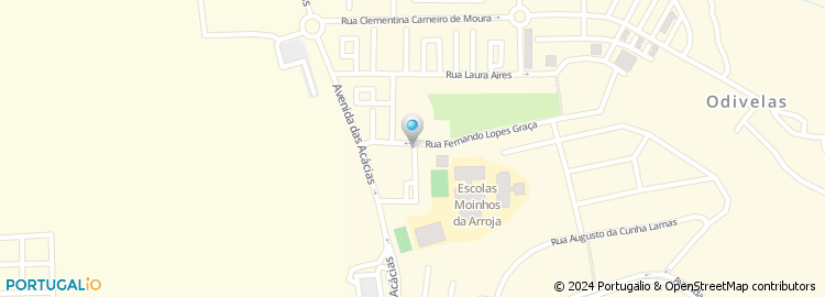 Mapa de Casa do Sport Lisboa e Benfica em Odivelas
