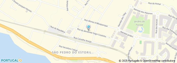 Mapa de Rua Almirante Gago Coutinho