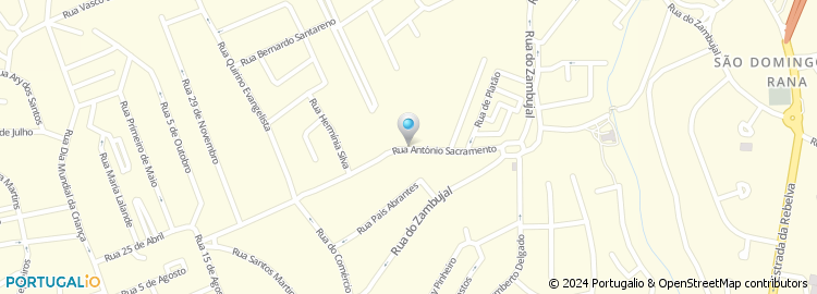 Mapa de Rua António Sacramento