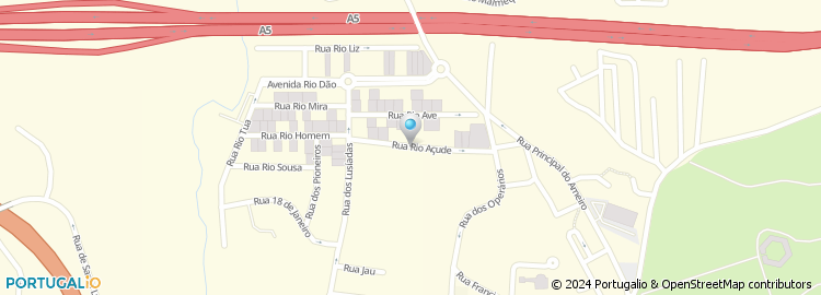 Mapa de Rua do Rio Açude