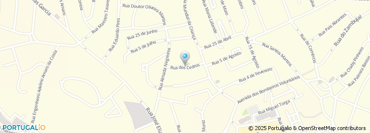 Mapa de Rua dos Cedros