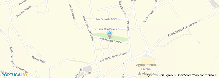 Mapa de Rua Pêro da Covilhã
